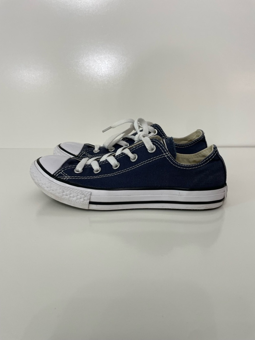 Converse Navy Canvas Low-Top Sneakers Kids 3Y Chuck Taylor All Star Streetwear